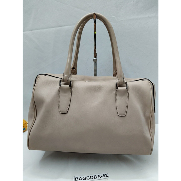 Coach Haley Light Nude Perforated Leather Top Handles Zipper Satchel Bag - Picture 2 of 14